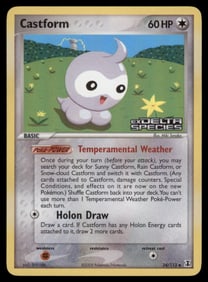 Castform Stamped Delta Species #34/113 Holo Pokemon Card