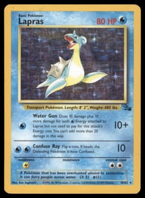 Lapras (10) Fossil #10/62 Holo Pokemon Card