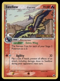 Swellow Stamped (Delta Species) Dragon Frontiers #40/101 Holo Pokemon Card
