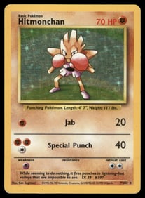 Hitmonchan Base Set #007/102 Holo Pokemon Card