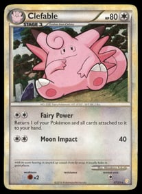 Clefable HeartGold SoulSilver #3/123 Holo Pokemon Card