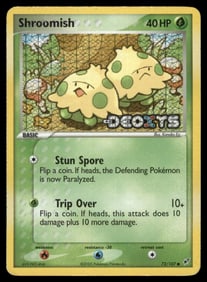 Shroomish Stamped Deoxys #72/107 Holo Pokemon Card