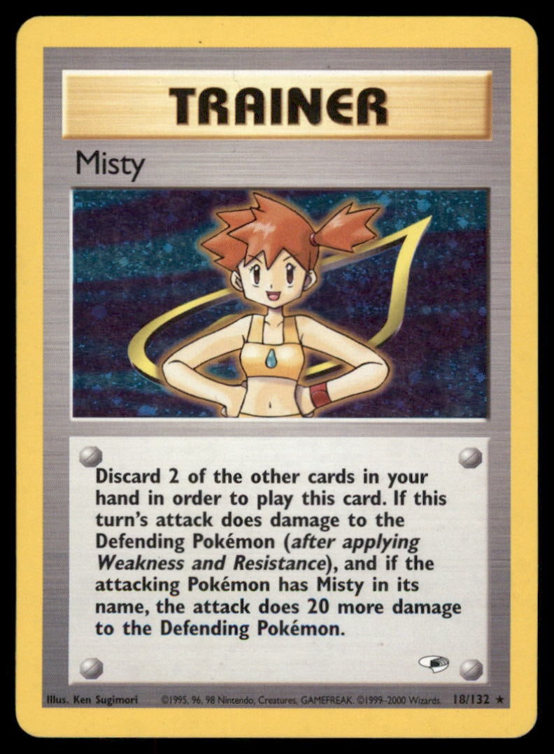 Misty (18) Gym Heroes #018/132 Holo Pokemon Card: We offer combined shipping on multiple items. Buyers may also arrange their own shipping. LiveShipping is a separate and independent option for shipping that is NOT a part of the auction house or thei