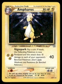Ampharos Neo Genesis #001/111 Holo Pokemon Card