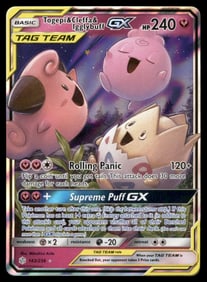 Togepi & Cleffa & Igglybuff GX SM - Cosmic Eclipse #143/236 Holo Pokemon Card