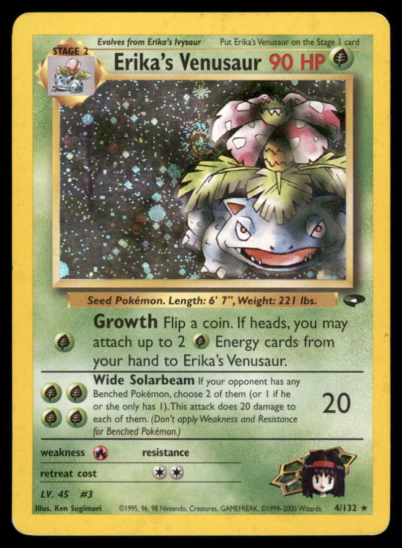 Erika's Venusaur Gym Challenge #004/132 Holo Pokemon Card: We offer combined shipping on multiple items. Buyers may also arrange their own shipping. LiveShipping is a separate and independent option for shipping that is NOT a part of the auction house or thei