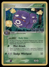 Weezing Stamped Delta Species #33/113 Holo Pokemon Card