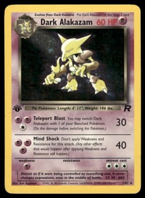 Dark Alakazam 1st Ed. Team Rocket #01/82 Holo Pokemon Card