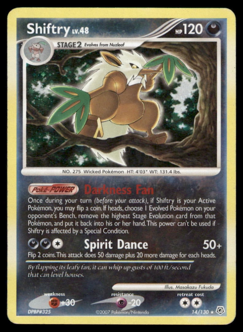 Shiftry Diamond and Pearl #14/130 Holo Pokemon Card: We offer combined shipping on multiple items. Buyers may also arrange their own shipping. LiveShipping is a separate and independent option for shipping that is NOT a part of the auction house or thei