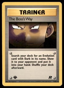 The Boss's Way 1st Ed. Rocket Pokemon Card