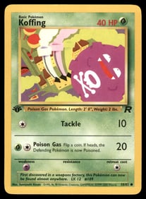 Koffing 1st Ed. Rocket Pokemon Card