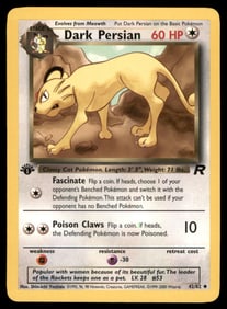Dark Persian 1st Ed. Rocket Pokemon Card