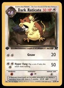 Dark Raticate 1st Ed. Rocket Pokemon Card