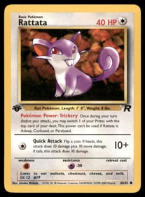 Rattata 1st Ed. Rocket Pokemon Card