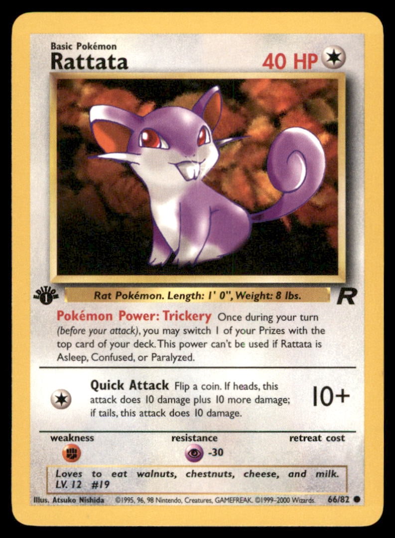 Rattata 1st Ed. Rocket Pokemon Card: We offer combined shipping on multiple items. Buyers may also arrange their own shipping. LiveShipping is a separate and independent option for shipping that is NOT a part of the auction house or thei