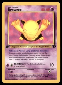 Drowzee 1st Ed. Rocket Pokemon Card