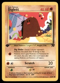 Diglett 1st Ed. Rocket Pokemon Card