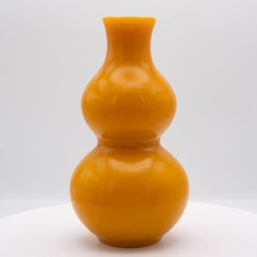 Antique Chinese Peking Glass Gourd Vase