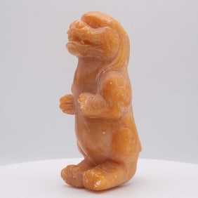 Antique Chinese Carved Jade Beast Figure