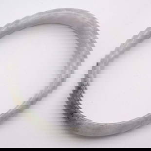 Natural Translucent Jadeite Bangle: Medium: Translucent Jadeite Size: 2.3 inches Age/Detail: Natural Condition: great overall, check photo for condition reference. Provenance: Collection from Estate in Tribecca LiveShipping is NOT a par