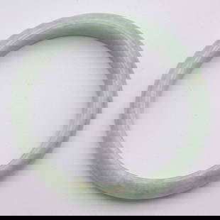 Natural Grade A Burmese Jadeite Bangle: Medium: Grade A Burmese Jadeite Size: 2.3 inches Age/Detail: Natural Condition: great overall, check photo for blemish. Provenance: Collection from Estate in Tribecca LiveShipping is NOT a part of the