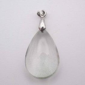Natural Clear Quartz Tear Drop Pendant