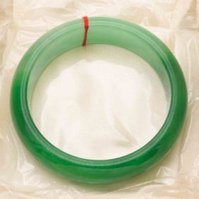 Chinese Green Jade Bangle