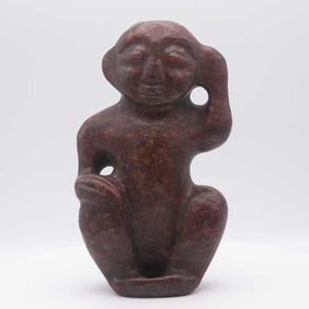 Antique Chinese Hongshan Culture Jade Man Sculpture