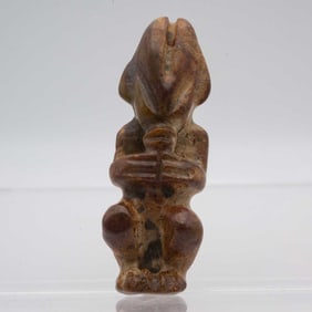 Antique Chinese Hongshan Culture Jade Sun God FIgure