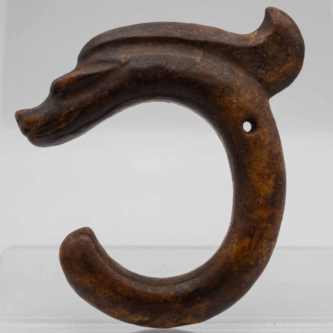 Antique Chinese Hongshan Culture Jade Pig Dragon Sculpture: Medium: Jade Size: 6.5x5.5x1.2 inches Age/Detail: Antique Chinese Hongshan Culture Condition: great overall, check photo for condition reference Provenance: Collection from Estate in Tribecca Please v
