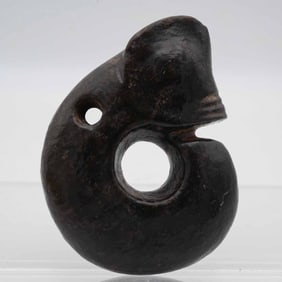 Antique Chinese Hongshan Culture Jade Pig Dragon Sculpture