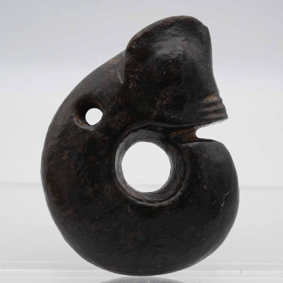 Antique Chinese Hongshan Culture Jade Pig Dragon Sculpture: Medium: Jade Size: 4x3x1.3 inches Age/Detail: Antique Chinese Hongshan Culture Condition: great overall, check photo for condition reference Provenance: Collection from Estate in Tribecca Please view 