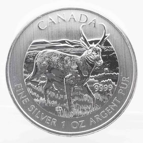 2013 Canada Pronghorn Antelope 1oz Silver Coin