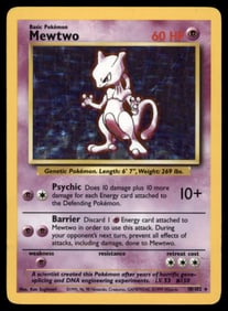 Mewtwo Base Set #010/102 Holo Pokemon Card