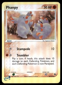 Phanpy Ruby and Sapphire #62/109 Holo Pokemon Card