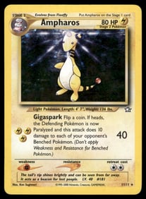 Ampharos Neo Genesis #001/111 Holo Pokemon Card