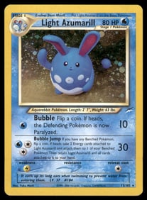 Light Azumarill Neo Destiny #013/105 Holo Pokemon Card