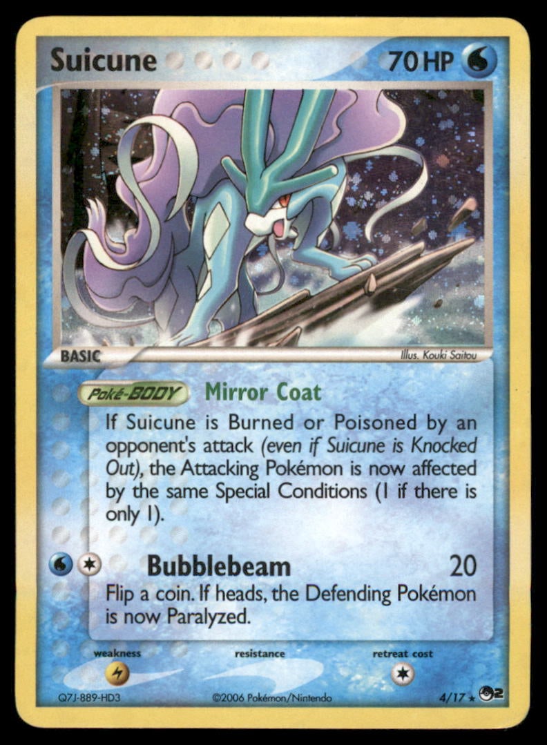 Suicune POP Series 2 #004/017 Holo Pokemon Card: We offer combined shipping on multiple items. Buyers may also arrange their own shipping. LiveShipping is a separate and independent option for shipping that is NOT a part of the auction house or thei