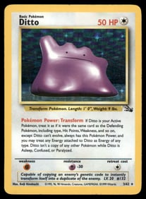 Ditto (3) Fossil #03/62 Holo Pokemon Card