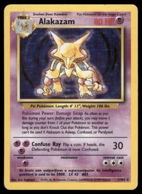 Alakazam Base Set #001/102 Holo Pokemon Card