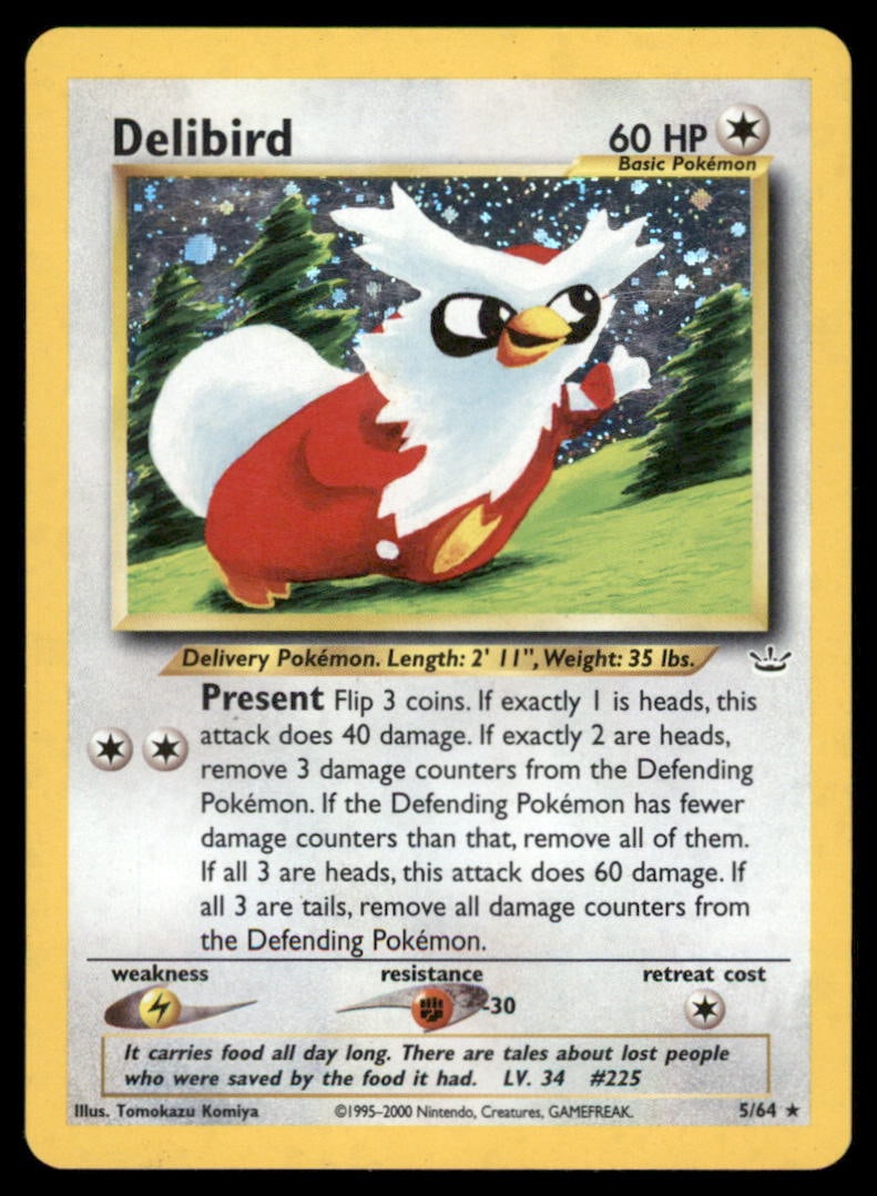 Delibird Neo Revelation #05/64 Holo Pokemon Card: We offer combined shipping on multiple items. Buyers may also arrange their own shipping. LiveShipping is a separate and independent option for shipping that is NOT a part of the auction house or thei
