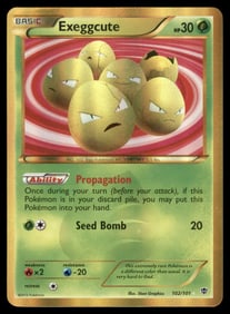 Exeggcute (102 Secret Rare) Plasma Blast #102/101 Holo Pokemon Card