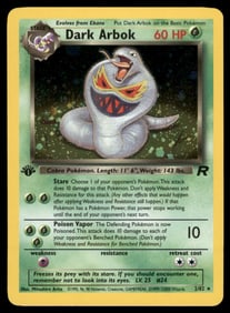Dark Arbok 1st Ed. Team Rocket #02/82 Holo Pokemon Card