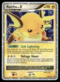 Raichu LV.X Stormfront #99/100 Holo Pokemon Card