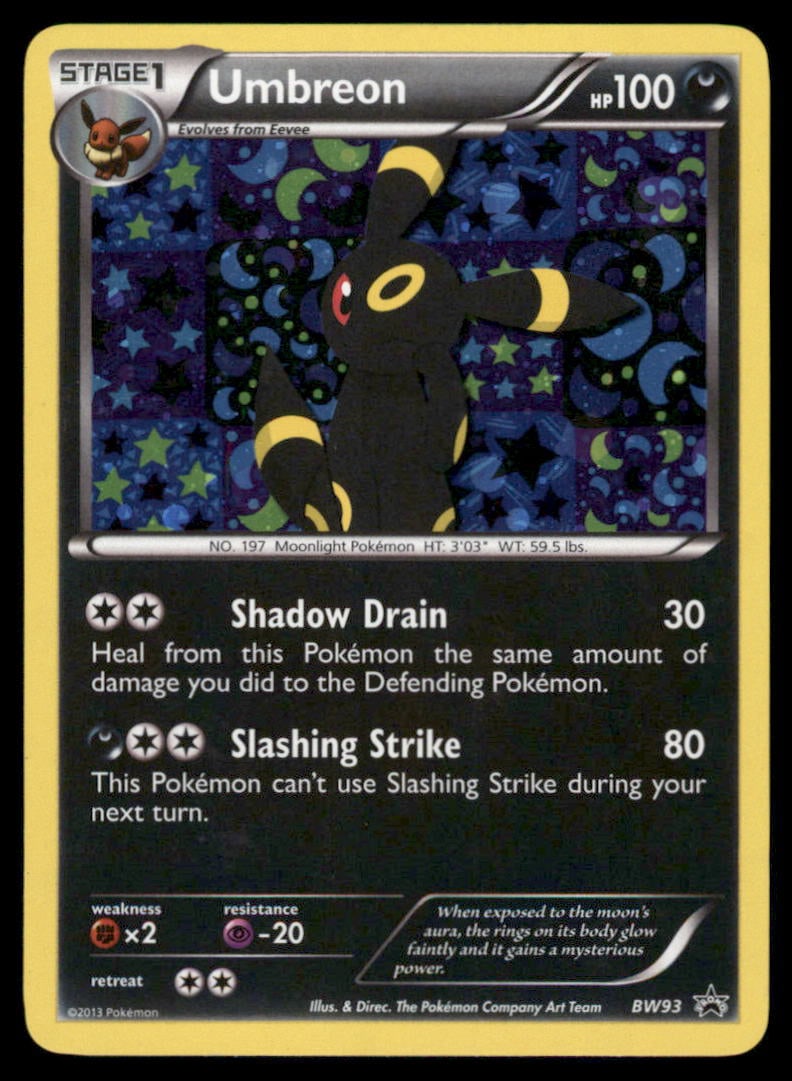 Umbreon Black and White Promos #BW93 Holo Pokemon Card: We offer combined shipping on multiple items. Buyers may also arrange their own shipping. LiveShipping is a separate and independent option for shipping that is NOT a part of the auction house or thei