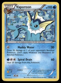 Vaporeon Black and White Promos #BW89 Holo Pokemon Card