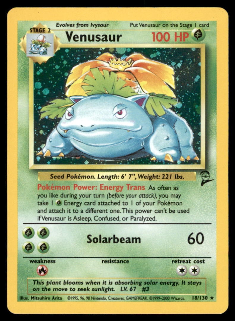 Venusaur Base Set 2 #018/130 Holo Pokemon Card: We offer combined shipping on multiple items. Buyers may also arrange their own shipping. LiveShipping is a separate and independent option for shipping that is NOT a part of the auction house or thei