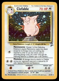 Clefable Base Set 2 #005/130 Holo Pokemon Card
