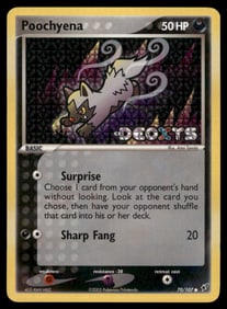 Poochyena Stamped Deoxys #70/107 Holo Pokemon Card