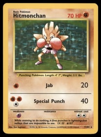 Hitmonchan Base Set #007/102 Holo Pokemon Card